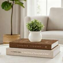 2D Flat Acrylic Faux Linen Book Decor, Suitable For Bookshelf, Coffee Table, Home Decoration, Display Shelf Ornament, Decorative Aesthetic Function, Minimalist Neutral Style Design, Fits Various Home Aesthetic Styles - 222 - View 6