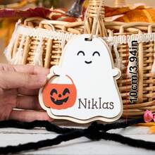 Personalized Acrylic Candy Corn Halloween Boo Basket Tag, Custom Name Halloween Basket Tag, Ghost Boo Bag Tag, Trick Or Treat Bag Tag,Personalized Halloween Basket Accessory, Boo Basket Filler, Halloween Name Tag, Custom Ghost Tag, Halloween Gift. - F-halloween Basket Ornament - View 13