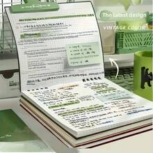 دفتر ملاحظات 1 قطعة، 60 ورقة 120 صفحة بتصميم شبكة بسيط - غلاف صلب مع ورق قابل للفصل، تصميم خطوط جريئة، مناسب للاستخدام اليومي في المكتب والدراسة الجامعية كمخطط احترافي، دفتر ملاحظات بأوراق فضفاضة قابلة للإزالة لتصحيح الأخطاء - متعدد الألوان - مشاهدة 2