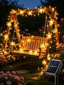 Solar Powered Cherry Blossom String Lights, Multiple Lighting Modes, 2 Color Options, Perfect For Decorating Garden Patio, Deck Fence, Adding Charm To Garden Furniture And Holiday Party Decorations - Solar Powered Cherry Blossom Light - View 16