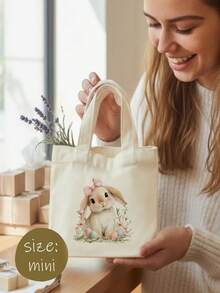 5/10pcs Mini/S/M/L Size Reusable Cute Rabbit Bow Heart Pattern Canvas Gift Bags Party Favor Bags Set, Birthday Party Kids Theme Party Gift Bags Baby Shower Back To School Graduation Party Theme Party Thanksgiving Christmas Anniversary Party Gift Packaging Bags Essential - View 34