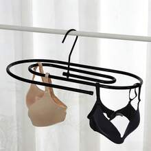 1pc Black Iron Oval Spiral Hanging Rack, Space-Saving Rotatable Bedding & Blanket Drying Rack, Suitable For Balcony And Laundry Room - View 5
