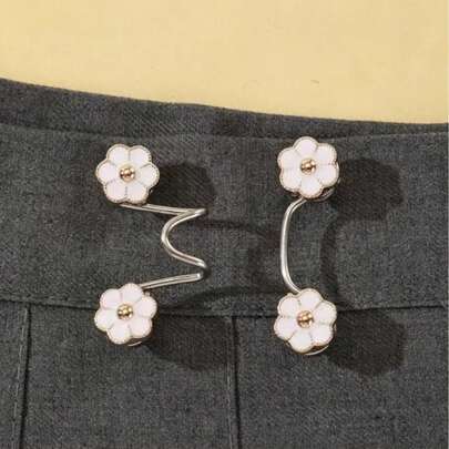 Extensor de cintura para jeans de mezclilla sin taladro, desmontable, con hebilla de cintura ajustable, botón metálico, tensor de cintura