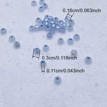 300顆/包 10g 3mm 彩色亮色磨砂玻璃種子珠，高品質均勻形狀，適用於手工DIY耳環、手鍊、戒指、日常配件或禮品，十字繡刺繡衣物編織配件 - 3mmGRB灌銀磨砂米珠10色 - 查看 3