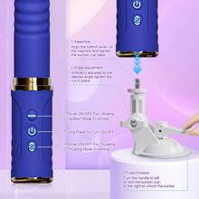 Thrusting Dildo Vibrator Sex Machine - Realistic Dildo For G Spot Clitoral Anal Stimulation With 10 Thrusting & 10 Vibrating Modes, Removable Suction Cup Adult Sex Toys For Women Men Couple - Blue - View 5