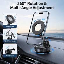 Multifunctional Vacuum Magnetic Phone Holder, Foldable Portable Vacuum Suction Mount, Universal Rotating Bracket For Dashboard And Windshield, Vacuum Suction Magnetic Car Mount, Multiple Styles Available - Random Styles - View 6
