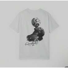Camiseta de Ronaldinho con la imagen de un jugador de fútbol |   Camiseta gráfica con un jugador de fútbol - Blanco - Ver 1
