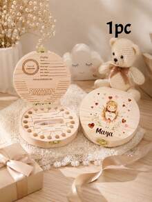 Caja de Diente de Hada Personalizada, Recuerdo de Perfil Lindo, Decoración de Habitación Personalizada, Regalo de Cumpleaños con Nombre Personalizado, Regalo de Halloween Personalizable, Regalo, Caja de Diente de Leche - Estilo A - Ver 14