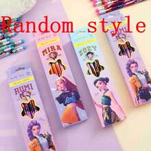 1set The Cool Girls' Theme Pencil Set Is Universal For Practicing Calligraphy And Filling In Answer Cards. The Girls' Birthday Gift Looks Outstanding. (Stochastic Style) - Multicolor - View 11