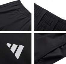 Adidas Celana Olahraga dan Kebugaran Pria GYM+ 3S PNT Woven Terbaru yang Bernapas - Hitam - View 8