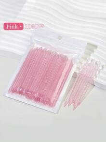 100 Peças Caneta de Resina Acrílica de Ponta Dupla para Aplicação de Strass, Ferramenta Multifuncional de Arte de Unhas para Desenho de Pontos e Flores com Empurrador de Cutícula, Acessórios de Manicure para Unhas Postiças, Design de Encantos de Unhas DIY, Uso Doméstico e de Salão de Unhas para Iniciantes - Multicolorido - Visão 11
