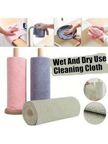 50/20/1pc Reusable Cleaning Cloth Microfiber Towel Roll For Home Kitchen, Replacement Paper Towel Roll (25cm*25cm/9.84in*9.84in) - Multicolor - View 9