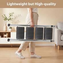 4-Step 3-Step Folding Ladder Household A-Frame Step Stool, Thickened Carbon Steel With Handrails, Non-Slip Wide Pedal, 150kg Load, Foldable Storage Ladder, Multi-Use Plant Stand Shelf - 4-step Folding Ladder - View 7