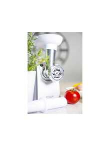 Adler Meat Grinder, Meat Mincer, Sausage Maker, Meat Mincing Machine - Reverse Function, 3 Sieves 3/5/7mm, Sausage Stuffer Attachment, 350W (Max 1500W), Pusher & Tray Included, White/Silver - EU E Type Plug(220-240V) - View 7