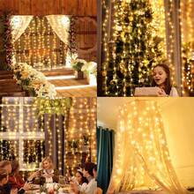 1pc 100-600LEDs Decorative Fairy Garland USB Plug-In String Lights With Remote Control, For Christmas New Year Wedding Party Room Decoration - USB Plug - View 5