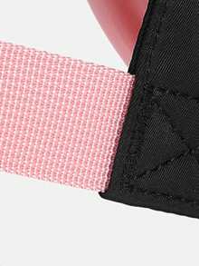 1pc Two-Tone Black-Pink Backpack With Bow Decoration, Waterproof And Ergonomic With Large Storage Capacity - Pink - View 5