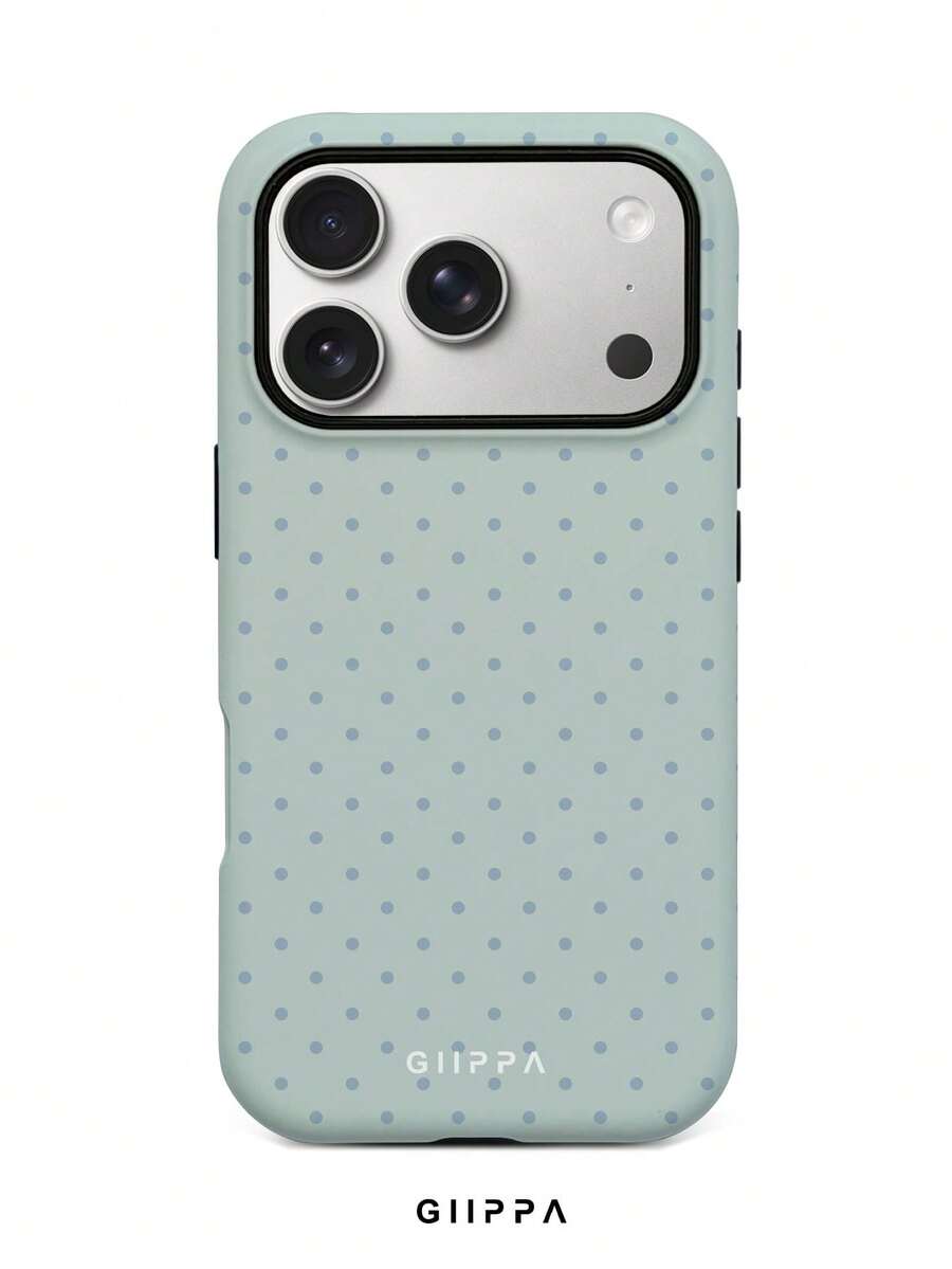 GIIPPA 柔軟可愛藍色波點手機殼,Y2K風格,適用於 iPhone 17/16/15/14/13/12/11 Pro Max - 藍色 - 查看 1