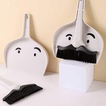 1pc Desktop Mini Broom And Dustpan Set, Mr. Beard Cleaning Broom, Student Desk Combination Cleaning Broom And Dustpan - Cleaning Brush - View 2