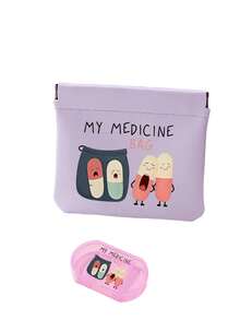 Pill Pattern Medicine Storage Bag, Transparent Pill Box, Compact Pill Storage Bag And First Aid Kit, Waterproof Storage Bag, Essential Medical Accessories, Portable Medicine Storage Solution Suitable For Daily, Outdoor And Dorm Use, Multi-Functional First Aid Kit Designed For Health-Conscious And Frequent Travelers, Suitable For Travel And Outdoor Activities, Back To School, Christmas, Student Essentials - Multicolor - View 16