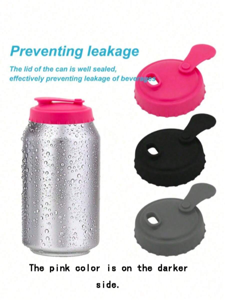 2 tapas reutilizables de silicona para latas de bebida, cubiertas para botellas, aptas para latas de refresco, cerveza, bebida energética, jugo - Multicolor - Ver 1