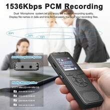 8GB Digital Voice Recorder, Expandable Storage, 1536Kbps High-Definition Recording With Noise Reduction, Supports 28 Languages, Built-In MP3 Player, Built-In 300mAh Battery With Long Battery Life, Perfect Audio Recorder For Lectures, Meetings And Interviews - View 3