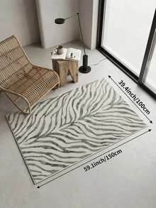 1pc Modern Minimalist Gray Striped Pattern Living Room Rug, Suitable For Bedroom, Dining Room, Office, Home Decor And Doormat, Applicable For Multiple Scenes Such As Music Festivals, Wedding Venues And Daily Home Use - Grey - View 19