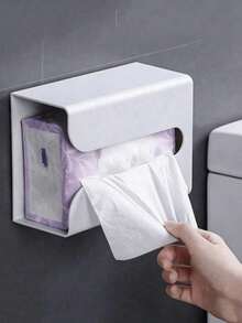 1 buah Tempat Tisu Dapur Kreatif yang Dipasang di Dinding, Kotak Tisu Tanpa Pengeboran, Rak Penyimpanan Kertas Toilet Kamar Mandi Rumah, Cocok untuk Ruang Tamu, Kamar Mandi, dan Berbagai Suasana, Aksesori Kamar Mandi Sederhana dan Praktis, Organizer Penyimpanan Kamar Mandi Dekoratif dan Multifungsi - MultiWarna - View 7