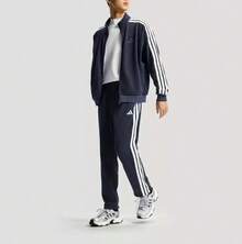 Adidas New Three-Stripe Sports Pants Running Fitness Training Casual Knit Men's Trousers - Blue - View 3