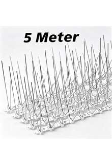 Bird Spikes With Plastic Base, Bird Spikes Pigeon Spikes Fence Kit For Keeping Small Bird 5m 10pcs 50 Cm Fence Spikes - Silver - View 1
