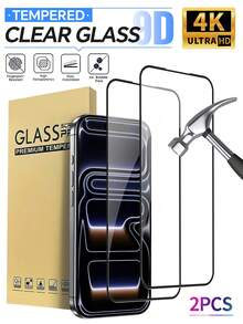 2pcs Full Coverage HD 2.5D 9H High-Cost-Performance Tempered Glass Screen Protector, Compatible With IPhone 18 Pro/18 Pro Max/17 Pro Max/17 Pro/17 Air/17, 16 Pro Max/16 Pro/16 Plus/16, 15/15 Plus/15 Pro/15 Pro Max, 14/14 Plus/14 Pro/14 Pro Max, 13/13 Mini/13 Pro/13 Pro Max, 12/12 Mini/12 Pro/12 Pro Max, 11/11 Pro/11 Pro Max, X/XS/XS Max, 8/8 Plus/7/7 Plus Series - Clear - View 31