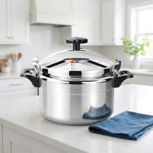 11qt Stainless Steel Pressure Cooker Large Capacity Pot For Family Meals Induction Gas Stove Compatible Silver - View 9