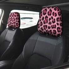 2pcs Car Headrest Covers, Black Leopard & Yellow Leopard Print, Fit For SUV & Sedan, Decorative Headrest Protector, Dust-Proof & Breathable - Multicolor - View 16