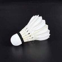 YUNCU 12Pcs Premium Goose Feather Badminton Shuttlecocks, Durable Stable Flight Badminton Balls, Ideal For Indoor Outdoor Sports Training & Daily Exercise - White - View 7