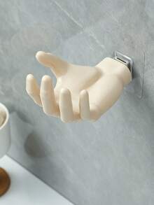 1pc Modern Minimalist Plastic Hand Shaped Self Adhesive Wall Hook,No Drill Open Palm Holder,Multi-Purpose Rack For Jewelry,Soap & Small Accessories, Vanity, Dressing Room Daily Use,Spooky Halloween‑Themed Fake Hand Prop - Multicolor - View 12