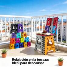 Heavy-Duty Folding Step Stool, Non-Slip, Easy To Clean, Ideal For Kitchen, Apartment, And Home Cleaning, Random Color - Random - View 7