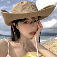 1pc Men's Solid Color Bucket Hat, Outdoor Fishing Hiking Sun Protection Hat, Casual Wide Brim Hat, Suitable For Spring/Summer Travel, Beach, UV Protection - Multicolor - View 7