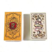 1件 紙製算命遊戲卡，適用於派對與聚會 - 薑色 - 查看 3
