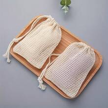 8pcs Soft Mesh Soap Storage Bags, Breathable Gentle Foaming Pouches, Suitable For Sensitive Skin, Travel And Home Bath Accessories - Multicolor - View 2