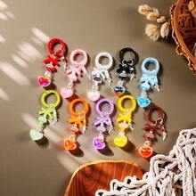 Pengait Jepit Pegas Cincin O Logam Warna-warni 33mm, Klip Gantungan Kunci Carabiner Bulat yang Dapat Dibuka, Konektor Perhiasan DIY Rantai Anjing, Cincin Pengganti Paduan Macaron Warna-warni 33mm Cocok untuk Berbagai Boneka, Gesper Cincin Logam yang Dapat Dibuka - Warna campuran - View 7