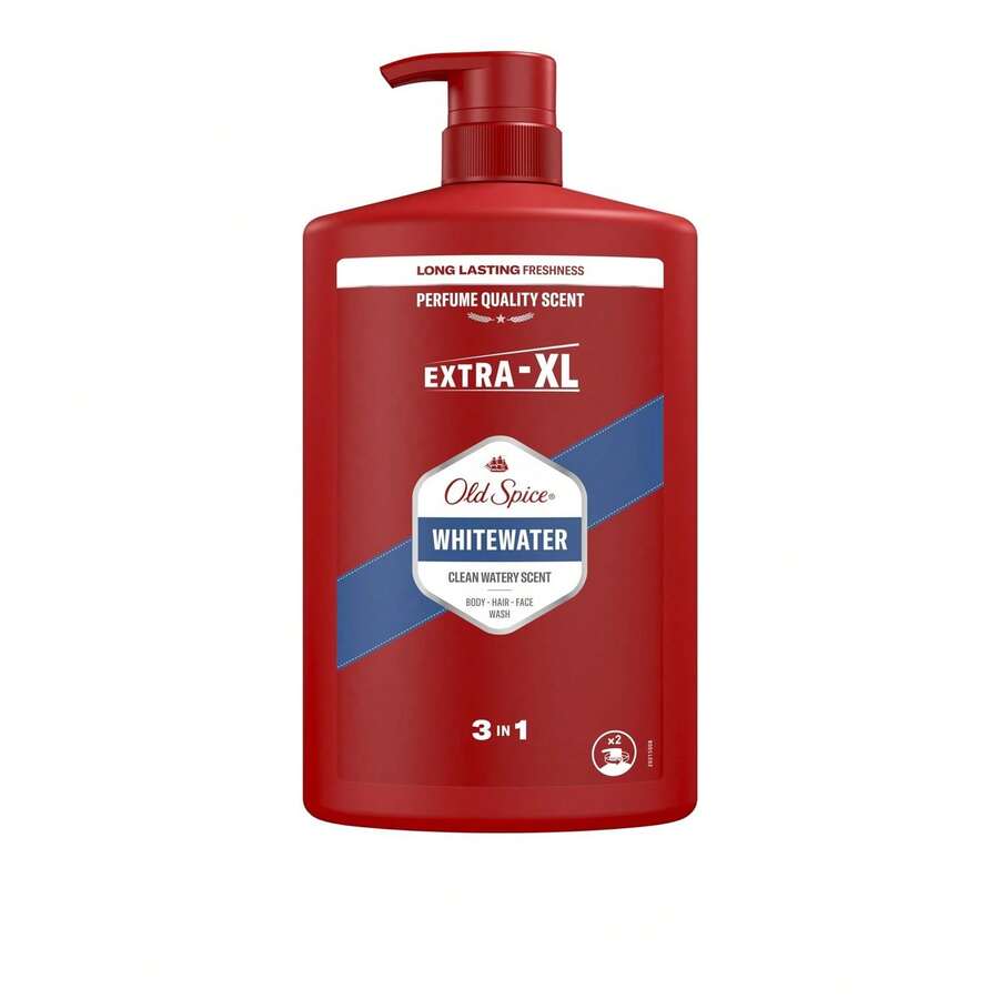Old Spice أولد سبايس وايت ووتر جل استحمام 3 في 1 سعة 1 لتر - منتج تنظيف 3 في 1، غسول للجسم - الحمضيات - مشاهدة 1