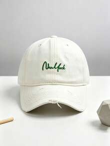 1件時尚戶外棒球帽－紐約刺繡寬帽簷，修飾臉型顯小並提供防曬保護 - 多色 - 查看 11