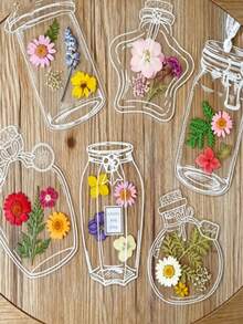 10pcs/40pcs Transparent Embossed Bookmarks, Perfect For DIY Crafts, Art Craft Set, Suitable For Reading Enthusiasts, Great Handmade Gift For Friends And Family - Multicolor - View 4