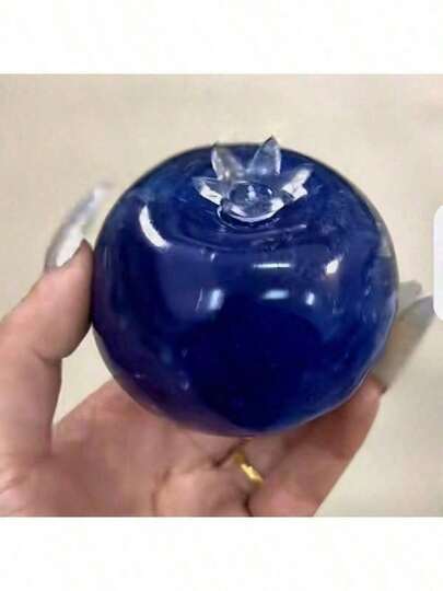 Nueva pelota antiestrés con forma de arándano, juguete de apretar elástico suave y transparente con purpurina, juguete sensorial reutilizable y portátil para aliviar la ansiedad y decoración estética de escritorio, juguete de apretar relajante y divertido para terapia manual y calma emocional diaria (empaquetado al azar)