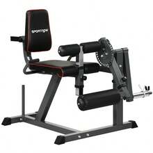 Seated Leg Extension And Curl Machine, Adjustable Plate Loaded Lower Body Training Machine For Leg Extension, Leg Curl And Glute Exercises - Black - View 6