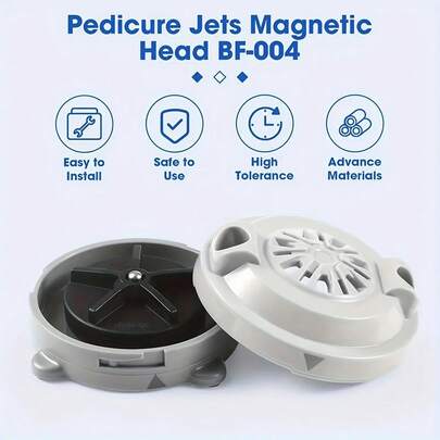 JIASLING Magnetic Jet Head Motor For Pedicure Spa Chair Replacement Part With Propeller And Cap Pipeless Design For LURACO Durable Plastic Construction Easy To Clean Ideal For Hard Floors Spa Chair Motor Replacement Rotating Jet Head 4 Pin