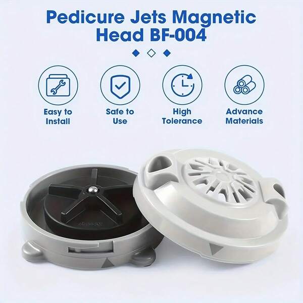 JIASLING Magnetic Jet Head Motor For Pedicure Spa Chair Replacement Part With Propeller And Cap Pipeless Design For LURACO Durable Plastic Construction Easy To Clean Ideal For Hard Floors Spa Chair Motor Replacement Rotating Jet Head 4 Pin