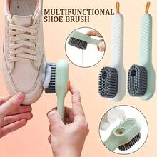 2 Sets Multi-Function Cleaning Brushes (Eraser + Cleaning Brush), No Electricity Required, Suitable For Bathroom, Kitchen And Laundry Room Cleaning - A - View 7