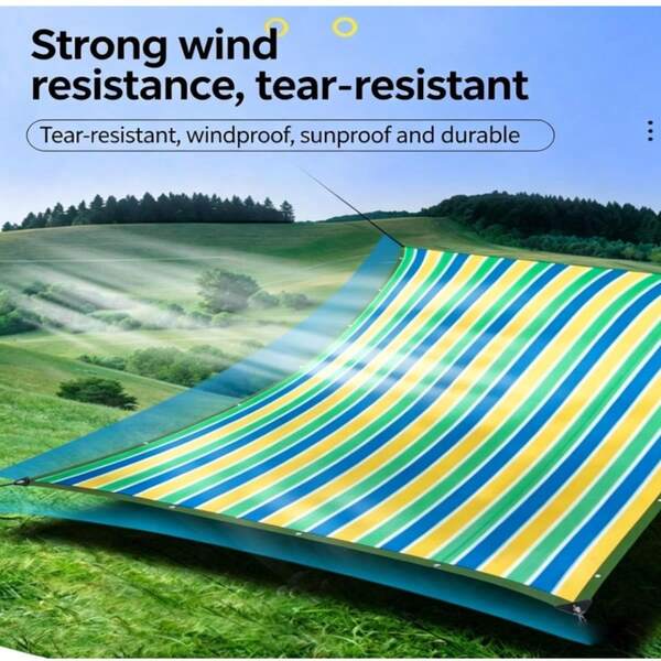 Large Size Colorful Sun Shade Net For Garden, 95% UV Protection, Breathable Outdoor Shade Cloth With Grommets, Suitable For Patio, Greenhouse And Plants