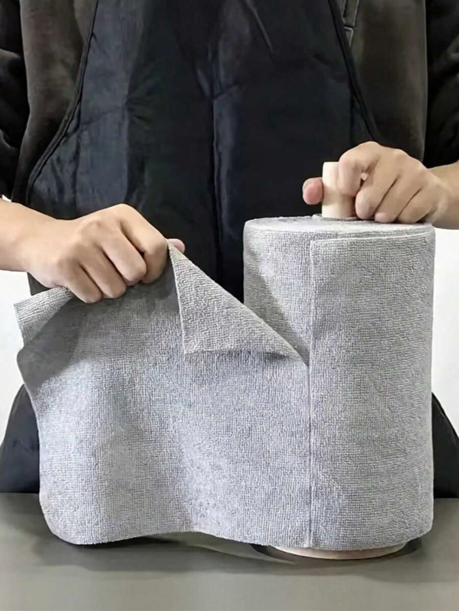 50/20/1pc Reusable Cleaning Cloth Household Kitchen Microfiber Towel Roll Dish Cloth Paper Towel Replacement Microfiber Cleaning Cloth Roll (25cm*25cm/9.84in*9.84in)
