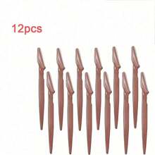 30/12/1pc Set, Long Handle Eyebrow Shaper, Beauty Eyebrow Trimming Tool, Exfoliating And Callus Removal, Shaving Razor, Precision , Facial And Neck Shaving Blade - Multi-color - View 10